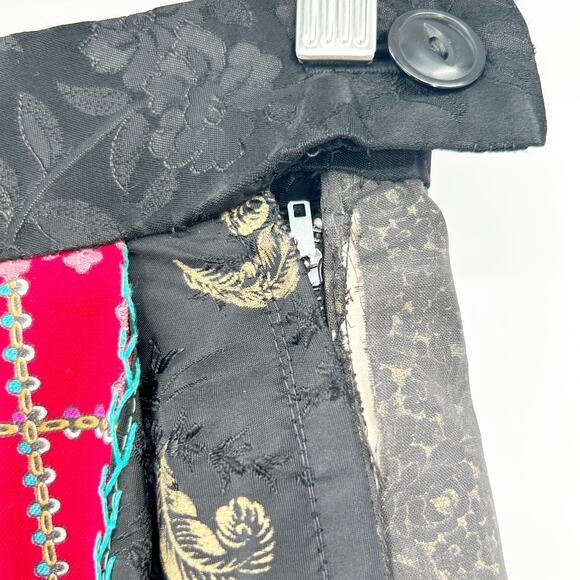 Womens VTG Vintage Artsy Boho Hippie Handmade Patchwork Floral Maxi Skirt - Picture 4 of 8